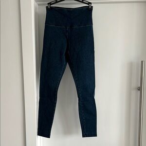 High-Waisted Dark Denim leggings